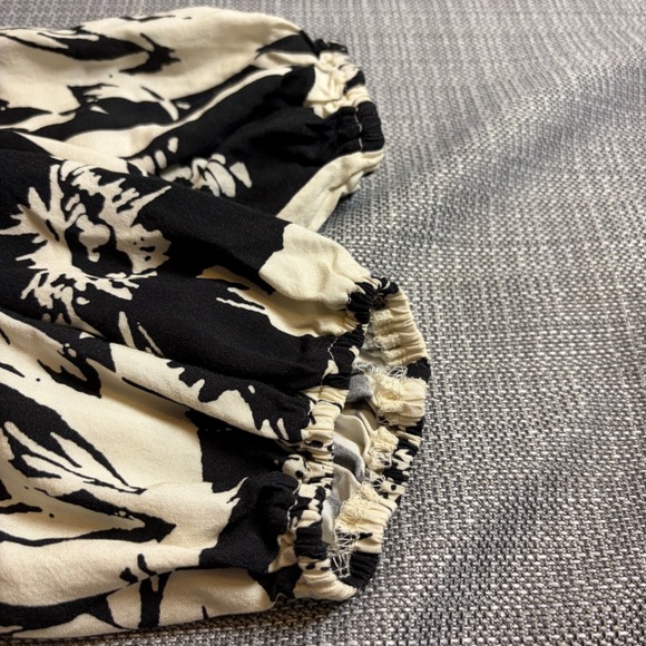 Rusttydustty Dress Womens XL Black Floral Boho Paisley Maxi Hippie Sleeve Belted - Picture 11 of 11